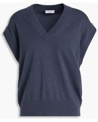 Brunello Cucinelli - Bead-embellished Cashmere Vest - Lyst