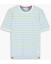 Thom Browne - Striped Cotton-jersey T-shirt - Lyst