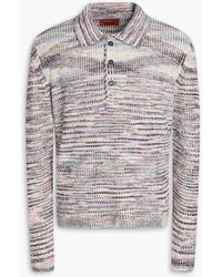 Missoni - Space-Dyed Ribbed Cashmere And Wool-Blend Polo Sweater - Lyst
