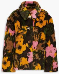 Rejina Pyo - Polly jacke aus shearling-imitat mit floralem print - Lyst
