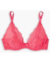 Agent Provocateur - Bernie Leavers Lace And Tulle Underwired Bra - Lyst