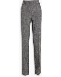 Ferragamo - Cotton-blend Tweed Straight-leg Pants - Lyst