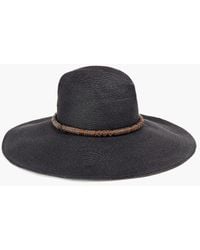 Brunello Cucinelli Embellished Hemp-blend Sun Hat - Black
