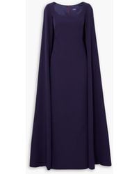 Marchesa - Cape-effect Stretch-crepe Gown - Lyst