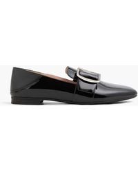 Bally - Boucle Buckled Patent-Leather Collapsible-Heel Loafers - Lyst