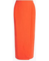 Mara Hoffman - Wrap-effect Tm Lyocell And Linen-blend Midi Skirt - Lyst