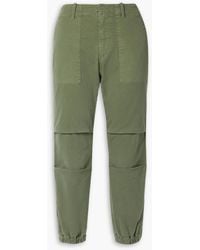 Nili Lotan - Cropped Cotton-blend Twill Tapered Pants - Lyst