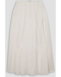 Anna Quan - Adelaide Pleated Cotton-blend Poplin Maxi Skirt - Lyst
