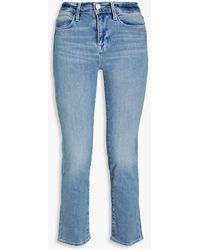 FRAME - Le high straight halbhohe cropped jeans mit geradem bein - Lyst
