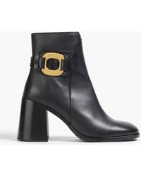 See By Chloé - Chany Embellished Leather Ankle Boots - Lyst