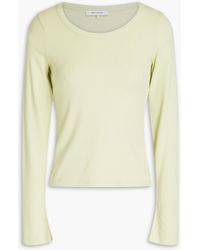 NINETY PERCENT - Ribbed Organic Cotton-blend Jersey Top - Lyst