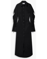 Monse - Lace-up Cotton-blend Poplin Maxi Shirt Dress - Lyst