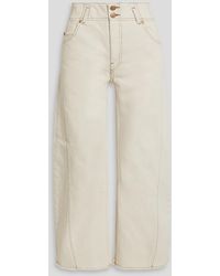 Ulla Johnson - Thea Cropped High-rise Straight-leg Jeans - Lyst