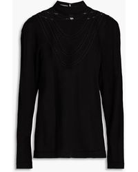 Alberta Ferretti - Wool, Silk And Cashmere-blend Turtleneck Sweater - Lyst