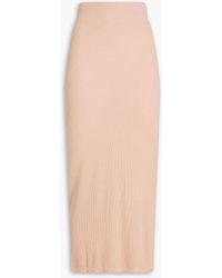 Enza Costa - Ribbed Jersey Midi Skirt - Lyst