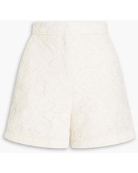 Maje - Sequin-embellished Embroidered Tulle Shorts - Lyst