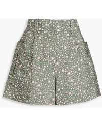 Maje - Shorts aus webstoff mit floralem print - Lyst