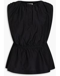 Loulou de Saison - Athena Gathered Cotton And Silk-blend Top - Lyst