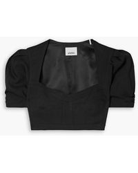 Isabel Marant - Fania Cropped Hemp-blend Top - Lyst
