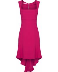 Antonio Berardi Asymmetric Cady Mini Dress Fuchsia - Pink