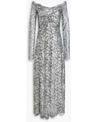Rabanne - Off-The-Shoulder Twisted Lace Gown - Lyst