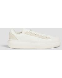Y-3 - Ajatu Court Low Suede-trimmed Shell Sneakers - Lyst