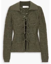 Sea - Nelle cardigan aus merinowolle in pointelle-strick - Lyst