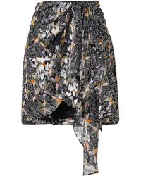 Isabel Marant - Ixora Draped Fil Coupè Silk And Lurex-blend Mini Skirt - Lyst