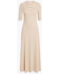 Rosetta Getty - Cutout Cotton-jersey Maxi Dress - Lyst