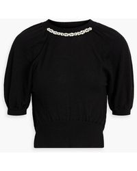 Simone Rocha - Embellished Wool And Silk-blend Top - Lyst