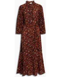 Antik Batik - Paoli Belted Floral-print Cotton-gauze Maxi Dress - Lyst