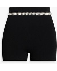 Rabanne - Crystal-embellished Ribbed-knit Shorts - Lyst