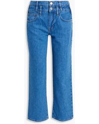 FRAME - Le Jane Cropped High-rise Straight-leg Jeans - Lyst