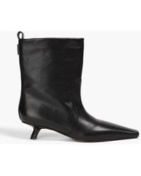 Brunello Cucinelli - Ankle boots aus leder mit zierperlen - Lyst