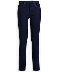 7 For All Mankind - Kimmie Soho Low-rise Slim-leg Pants - Lyst