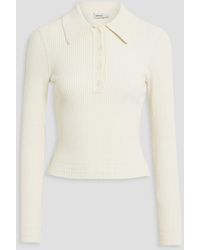 Jonathan Simkhai - Delfina pullover aus einer gerippten baumwollmischung mit polokragen - Lyst
