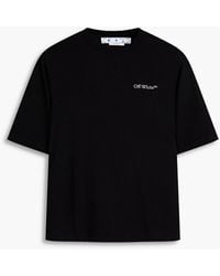 Off-White c/o Virgil Abloh - Printed Cotton-jersey T-shirt - Lyst
