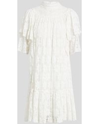 Isabel Marant - Venus Ruffled Cotton-lace Mini Dress - Lyst