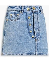 Ganni - Denim Mini Skirt - Lyst