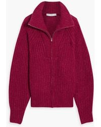 IRO - Elida Ribbed Mohair-blend Zip-up Sweater - Lyst