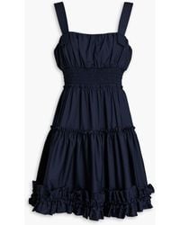 Jason Wu - Shirred Cotton-blend Poplin Mini Dress - Lyst