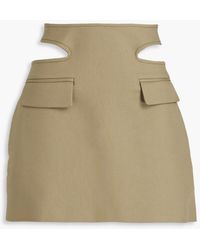 Dion Lee - Cutout Cotton-twill Mini Skirt - Lyst