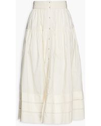 Ulla Johnson - Jacinta midirock aus baumwollpopeline mit biesen und raffung - Lyst