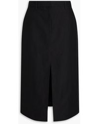 Theory - Linen Midi Skirt - Lyst