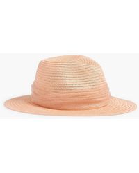 Eugenia Kim - Courtney fedora aus einer hanfmischung mit tüllbesatz und metallic-effekt - Lyst