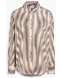 Claudie Pierlot - Striped Cotton-Poplin Shirt - Lyst