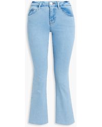 FRAME - Le Crop Mini Boot Mid-rise Kick-flare Jeans - Lyst