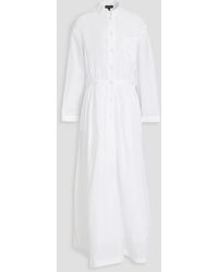 Emporio Armani - Cotton-poplin Maxi Shirt Dress - Lyst
