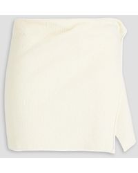 Jacquemus - Bagnu Wrap-effect Ribbed Cotton-blend Mini Skirt - Lyst