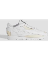 MAISON MARGIELA x REEBOK - Project 0 Cl Memory Of V2 Shell-trimmed Leather Sneakers - Lyst